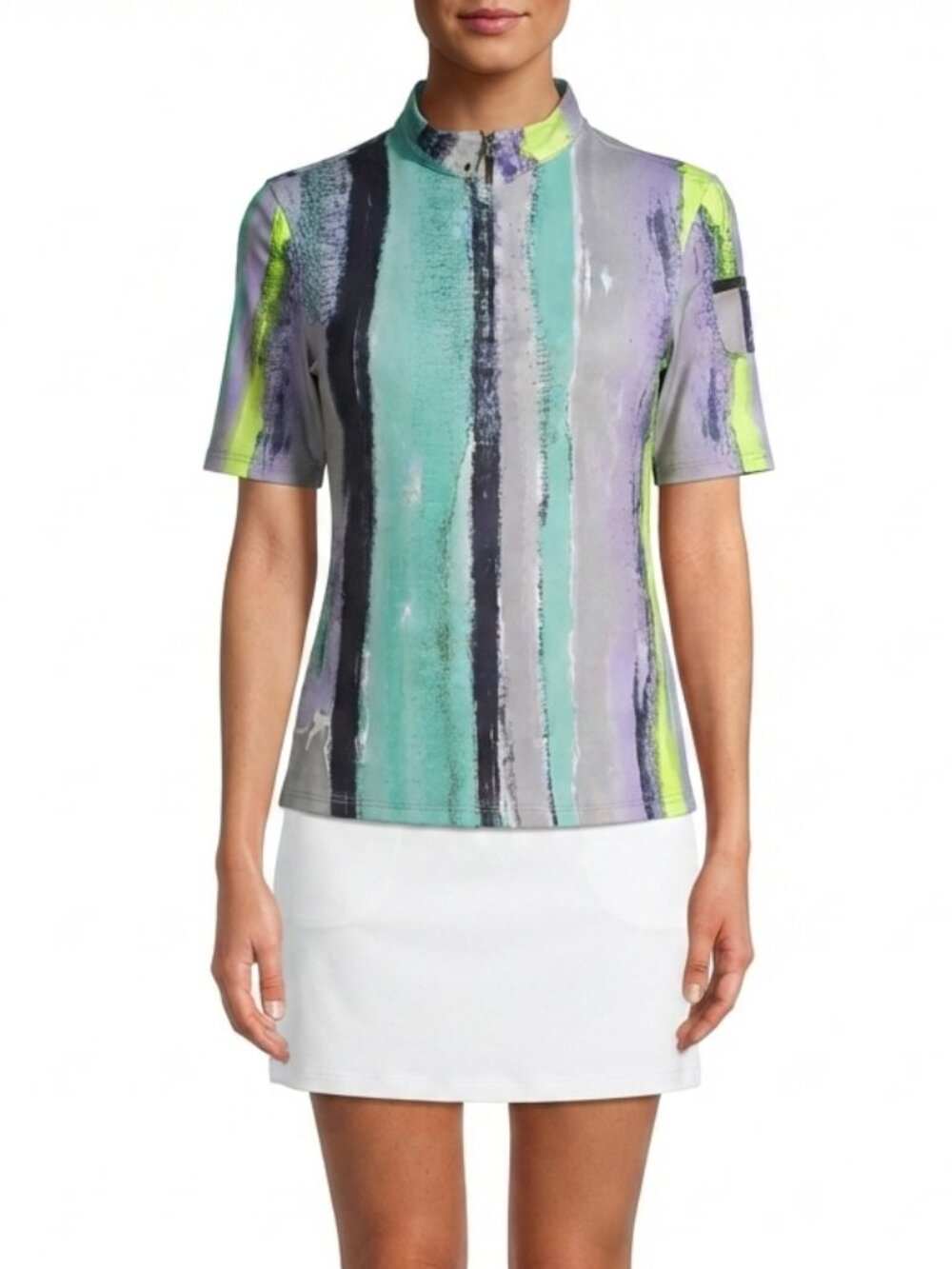 Jamie Sadock Multi Colour 1/4 Zip Golf Shirt- Sz. Med